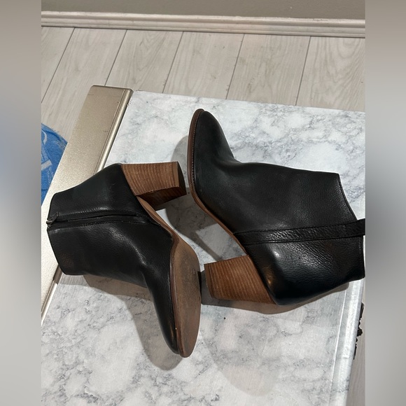 Madewell Women's The Billie Boot Size 9.5 Black Leather Block Heel Boho … - Picture 1 of 5